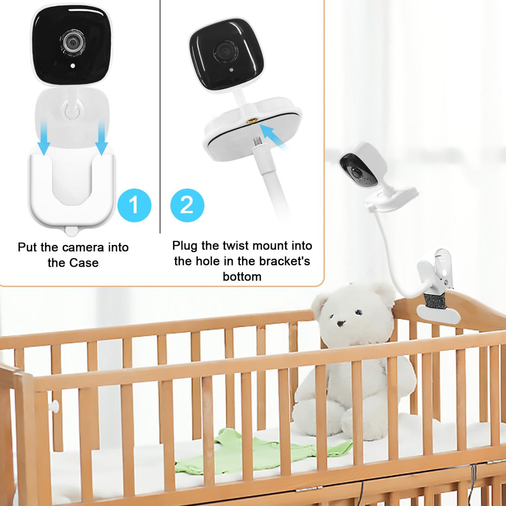 BFYTN gooseneck mount for C110 demonstrates easy repositioning across rooms.