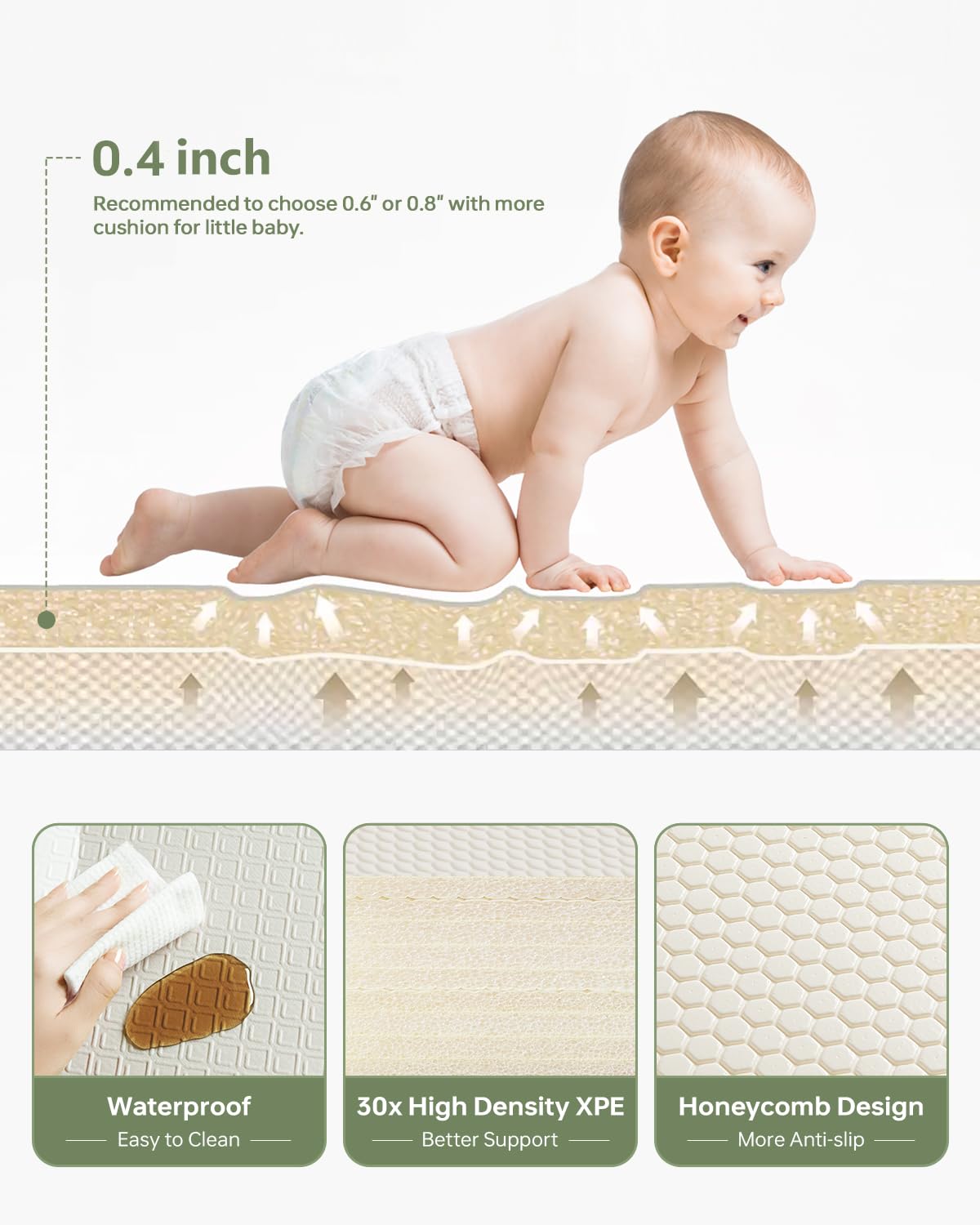 BG-BABYGO bus pattern mat encourages storytelling while infants crawl safely.
