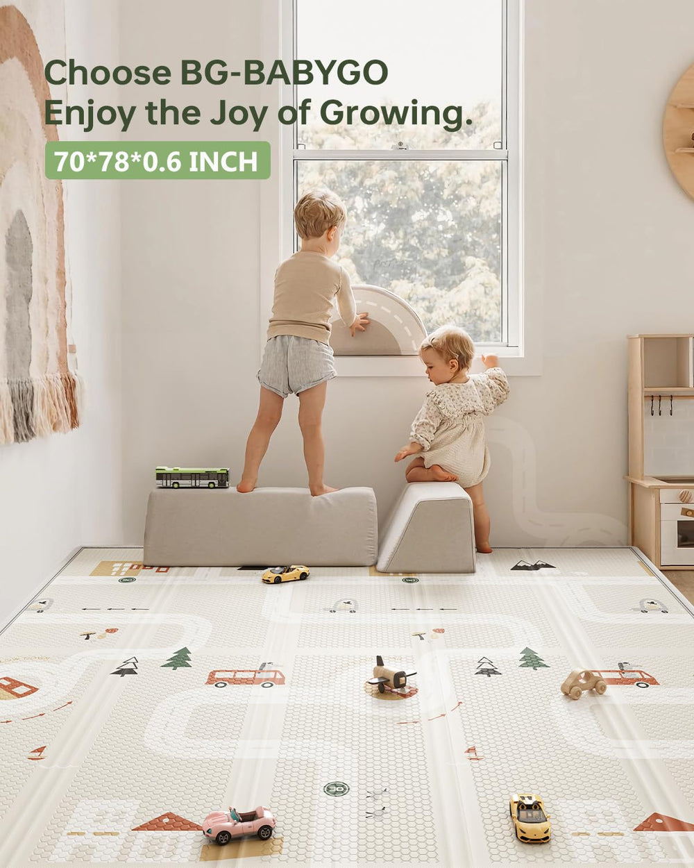 BG-BABYGO double cartoon design adds charming decor to rooms.