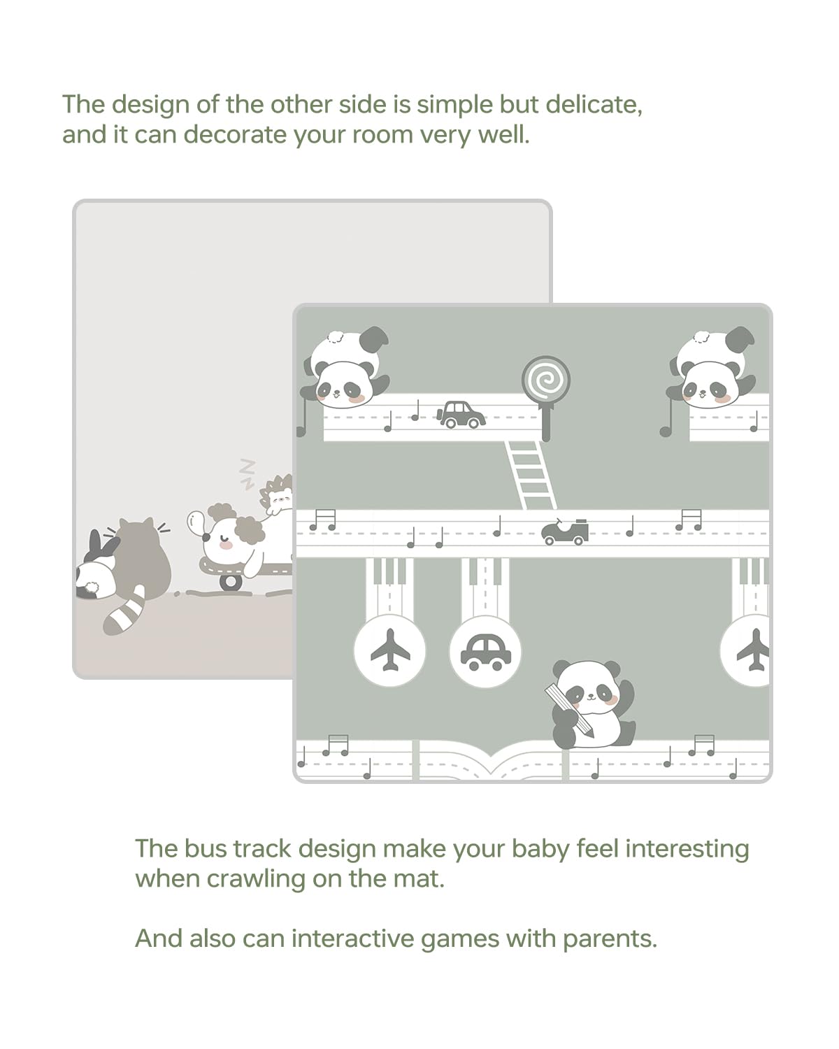 BG-BABYGO high-density XPE foam offers a safe crawling surface