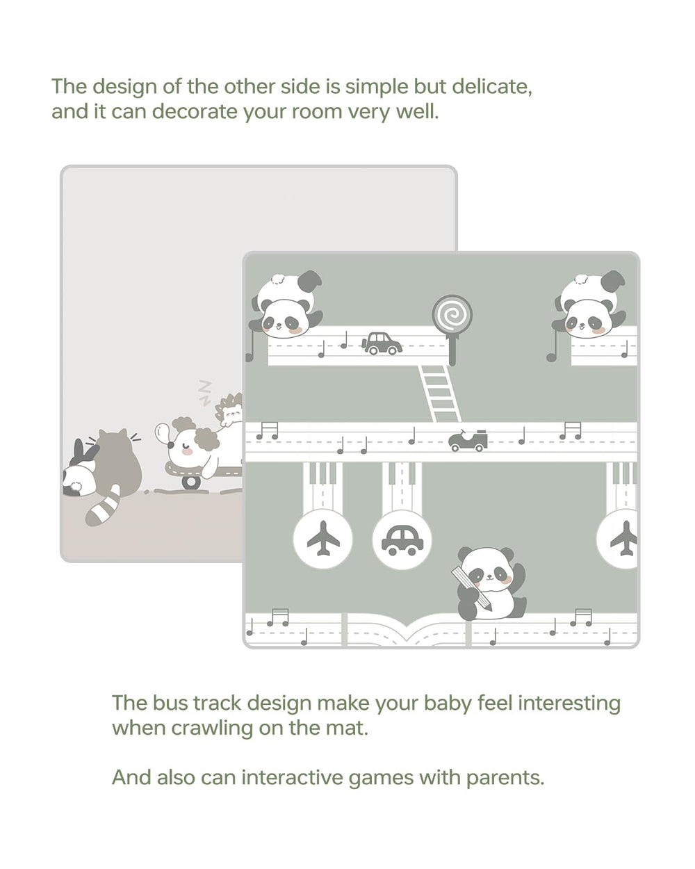 BG-BABYGO high-density XPE foam offers a safe crawling surface