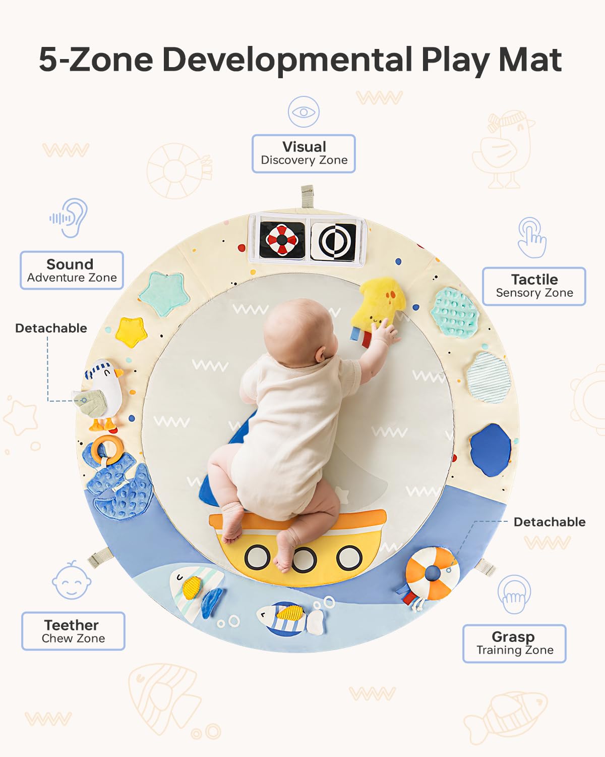 BG-BABYGO Wooden frame provides sturdy, safe play.