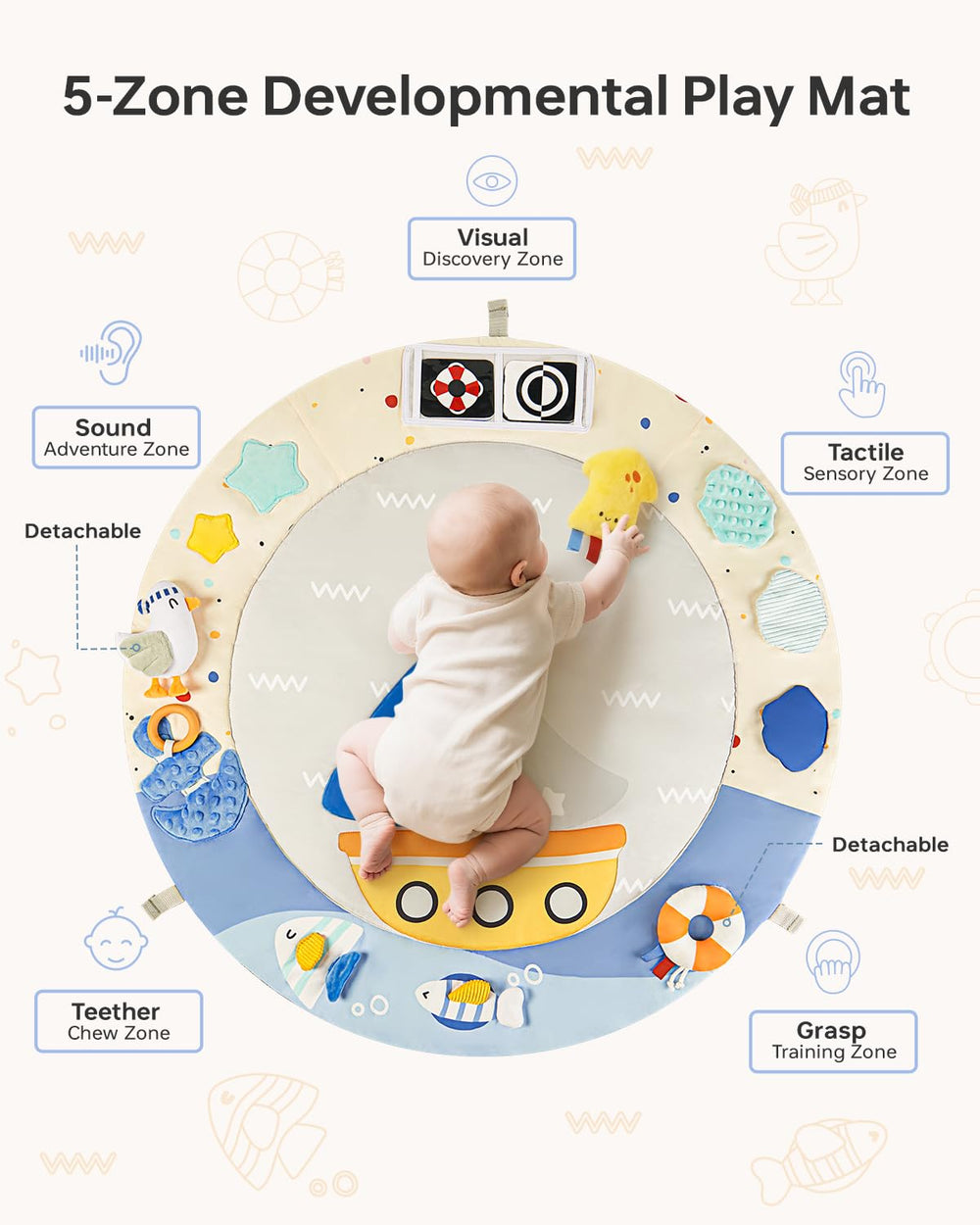 BG-BABYGO Wooden frame provides sturdy, safe play.