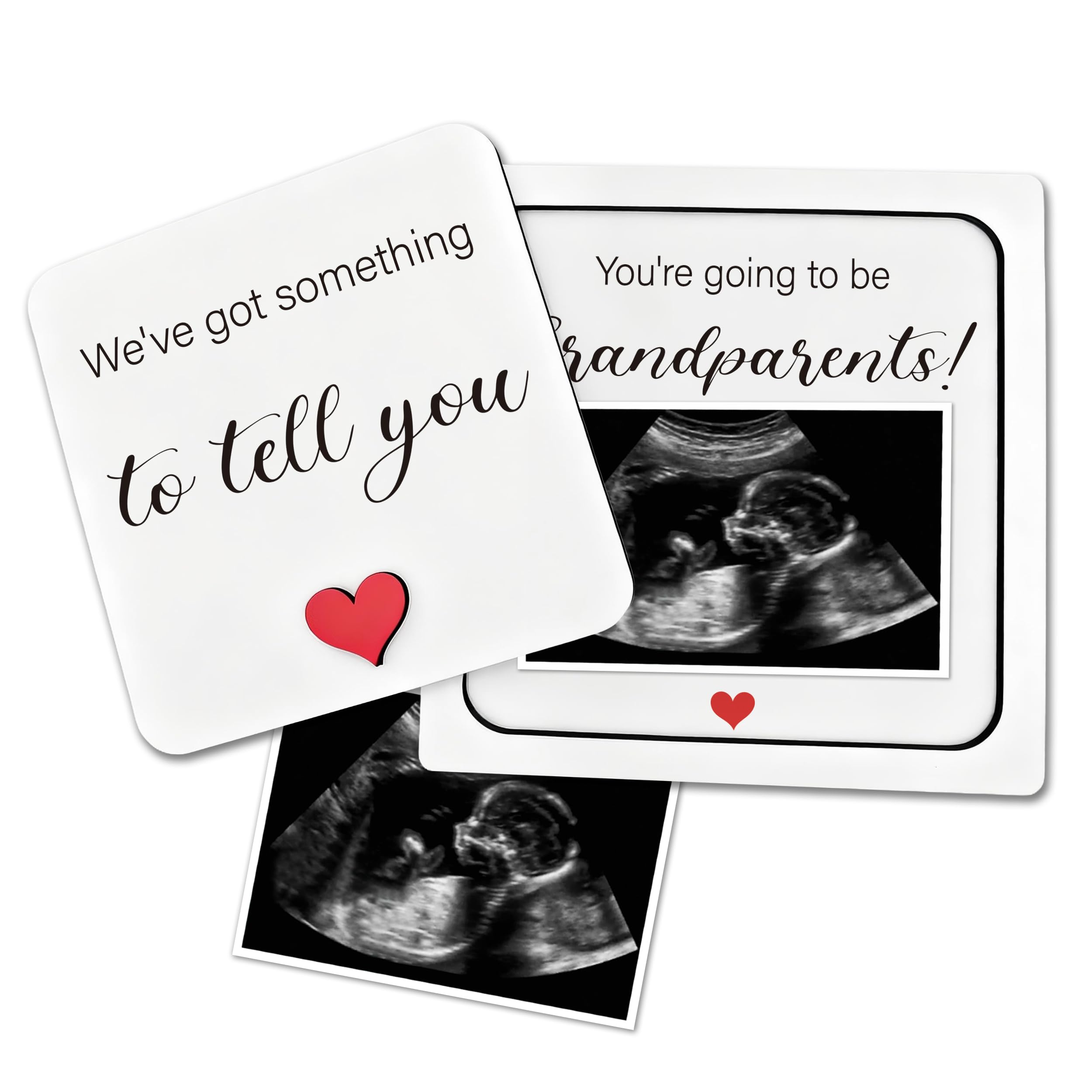BGFMVS pregnancy announcement frame shows a 5x5 inch wooden keepsake for grandparent reveal