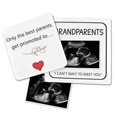 BGFMVS wooden pregnancy announcement frame with ultrasound photo for grandparents.