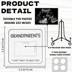 BGFMVS ultrasound photo slot in wooden frame ready for family reveals.