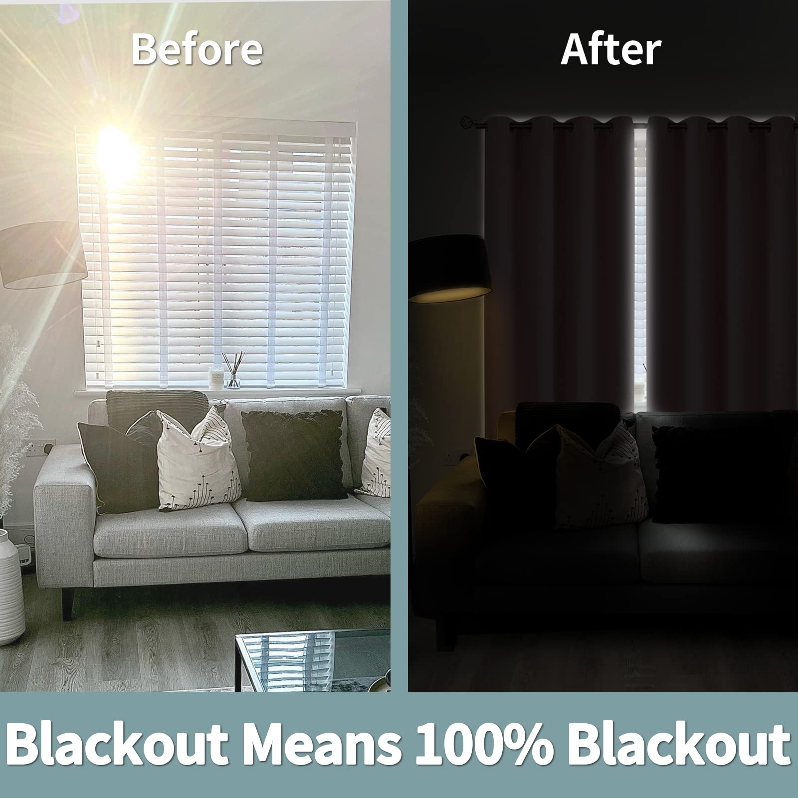 BGment Baby Pink window setup demonstrating full room darkening and privacy.
