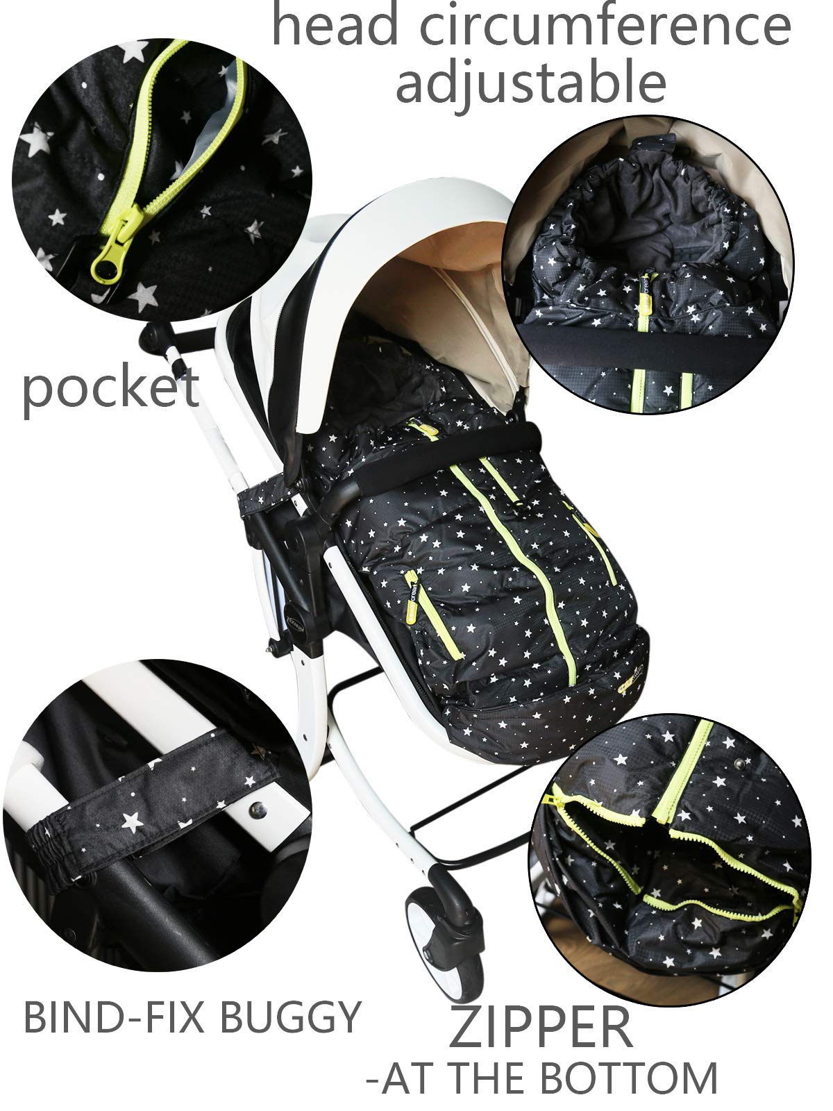 BGX Wipcream bottom two-way zipper enables feet exposure on milder days.
