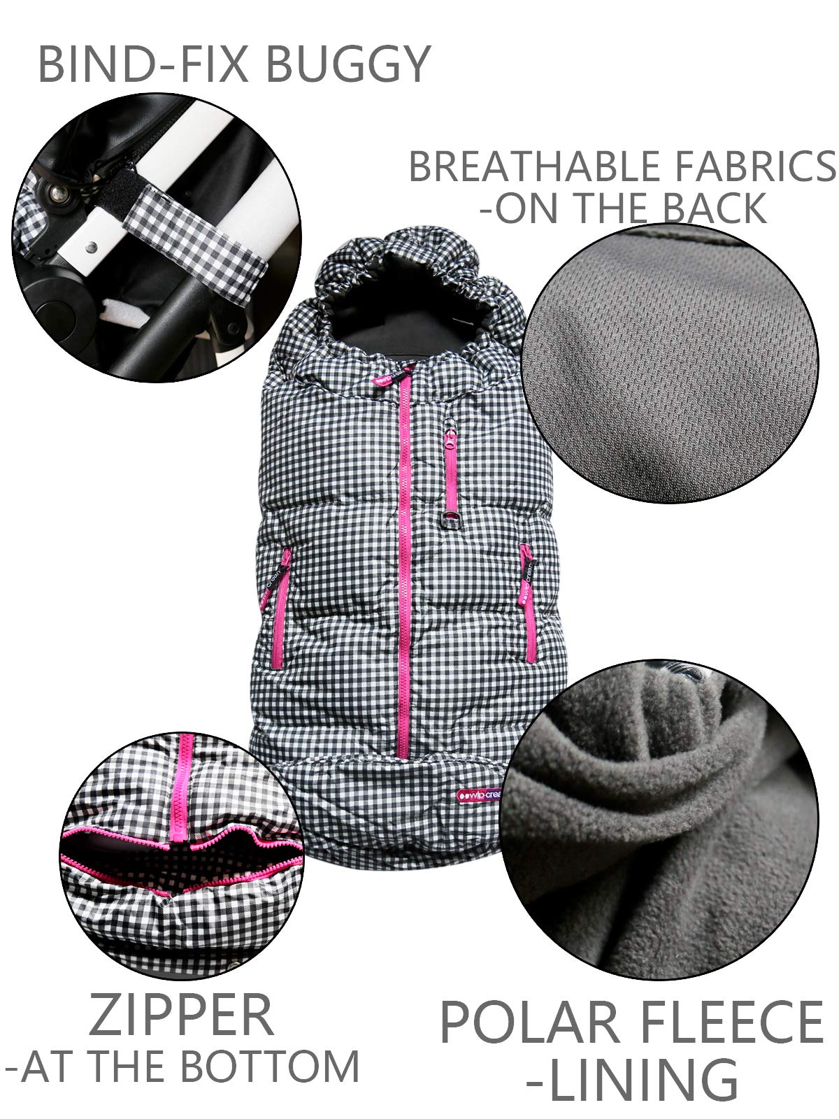 BGX Wipcream soft cotton plush interior closeup for cozy rides