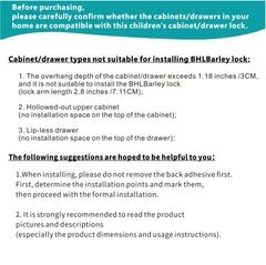 BHLBarley long hook arm for secure cabinet coverage.