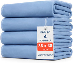 BHVESLL 4-pack bed pad 36x38 provides wide coverage to guard against leaks while sleeping.
