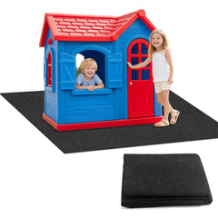 Bhyhok outdoor playhouse mat 71x55 inches offers a spacious play area for kids.