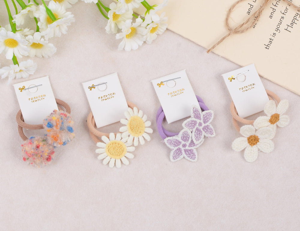 BIANHUAN bows and hair ties pack, a charming gift for little ones.