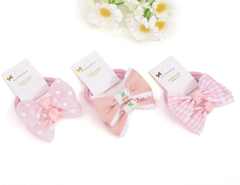 Assorted colors of BIANHUAN bow hair ties for pigtails