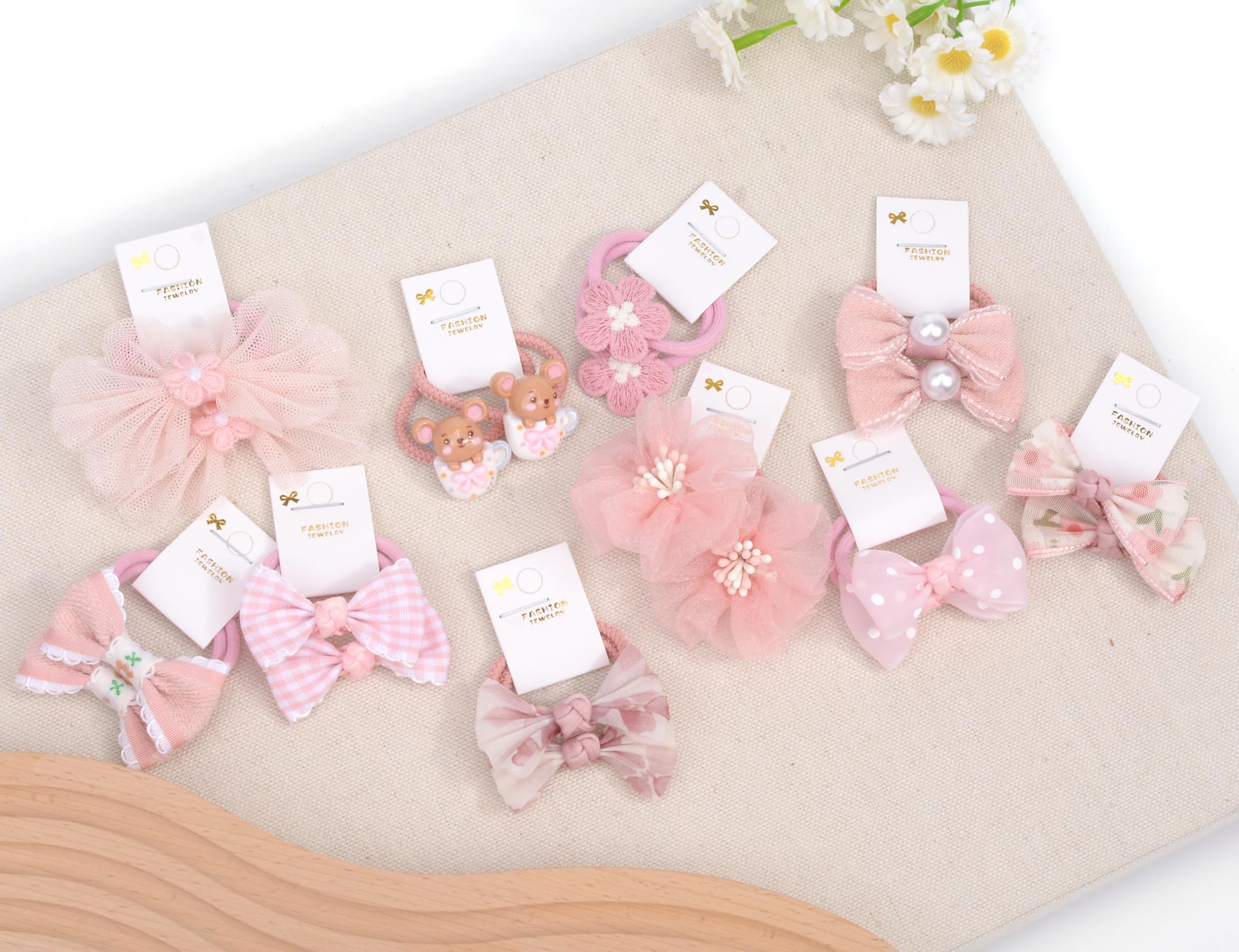 BIANHUAN bow hair ties with gentle grip for hair