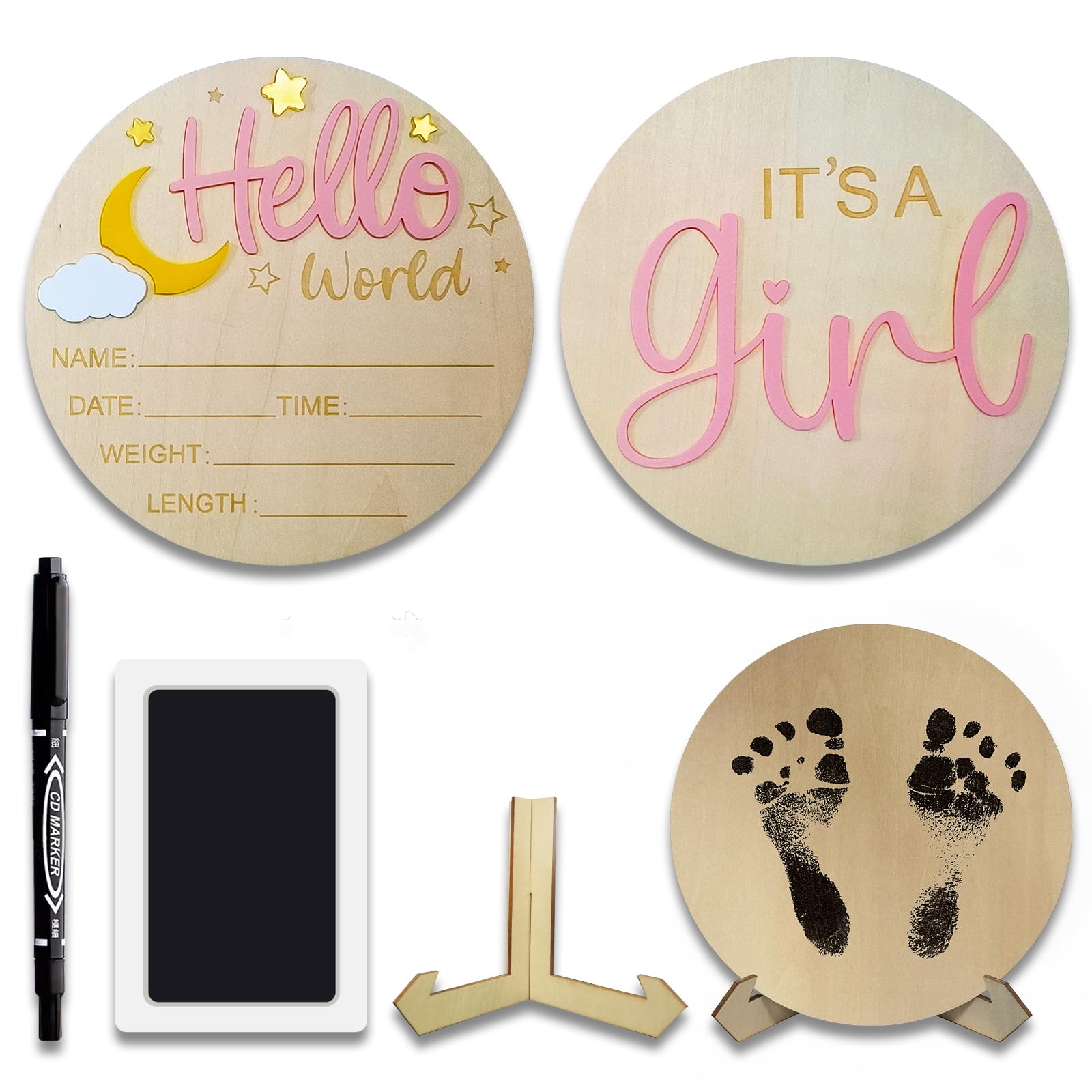 BIANSIWU Hello World sign in a nursery, ideal for newborn announcements