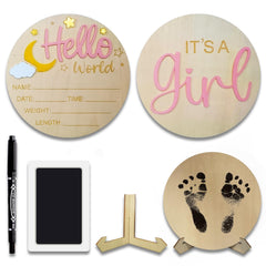 BIANSIWU Hello World sign in a nursery, ideal for newborn announcements