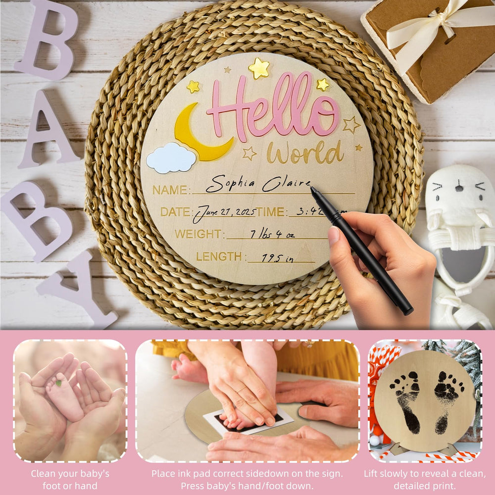 BIANSIWU ink pad for clean, mess-free baby handprints