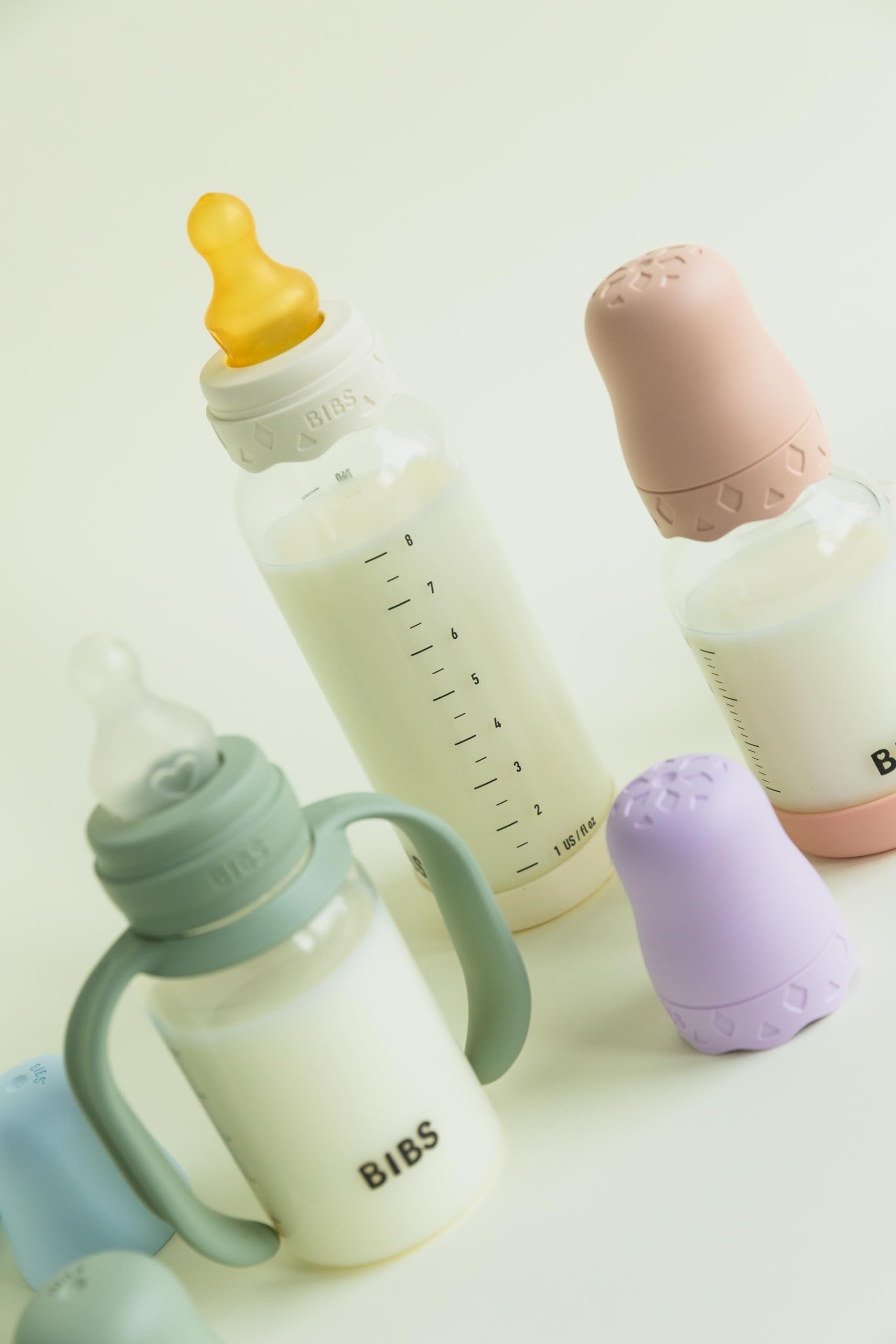 Close-up of nipple and milk lock in Boheme Bottle Kit