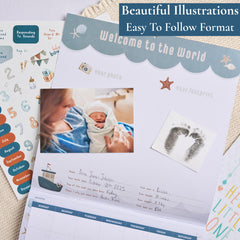 Bibi & Beau calendar photo-slots for attaching and preserving baby photos.