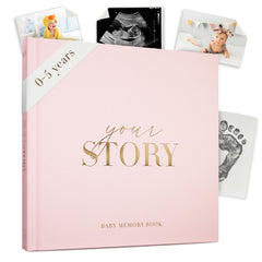 Bibi & Beau memory book cover with gold foil adds a luxurious keepsake look.