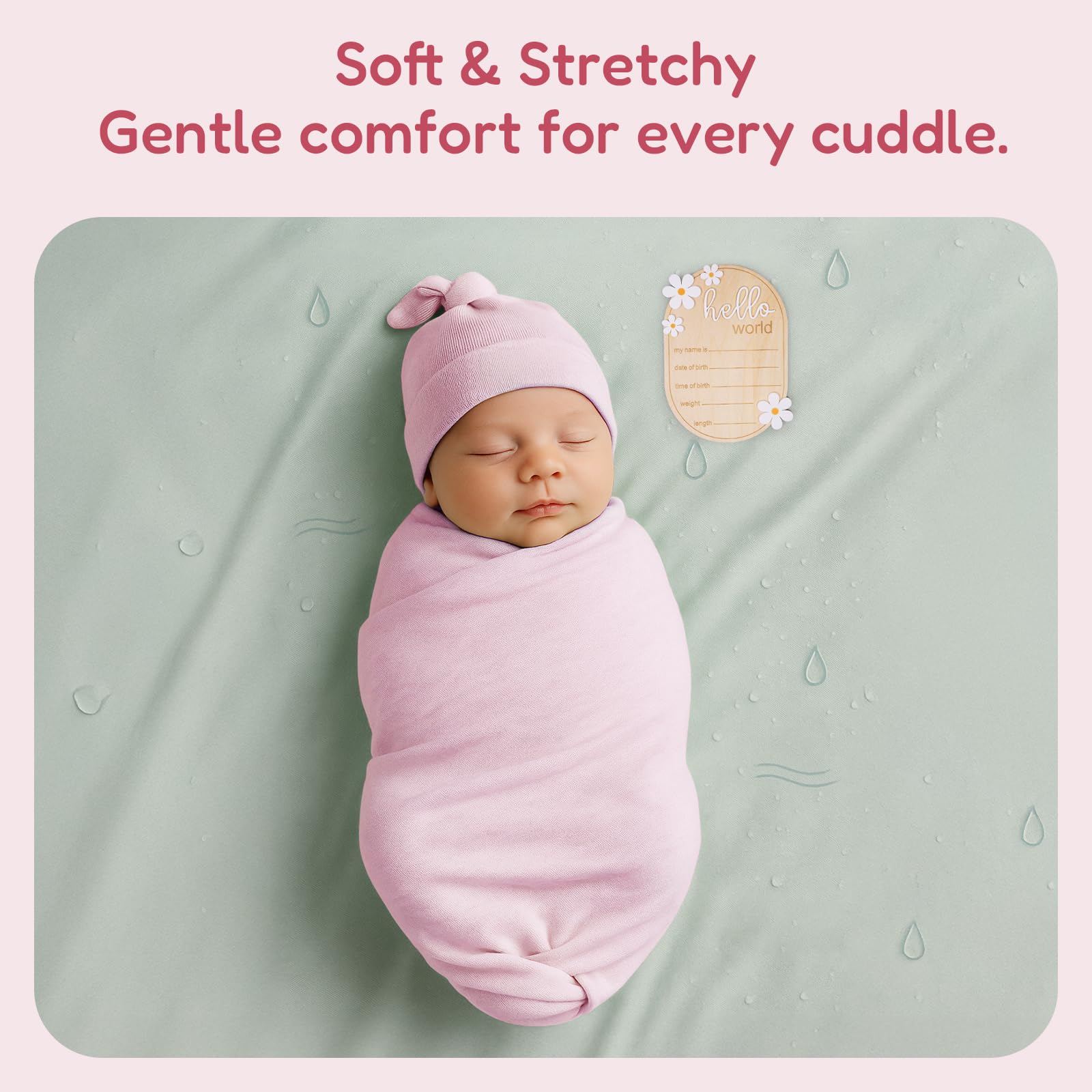 BIBIBLISSBABY gender-neutral swaddle suitable for any baby