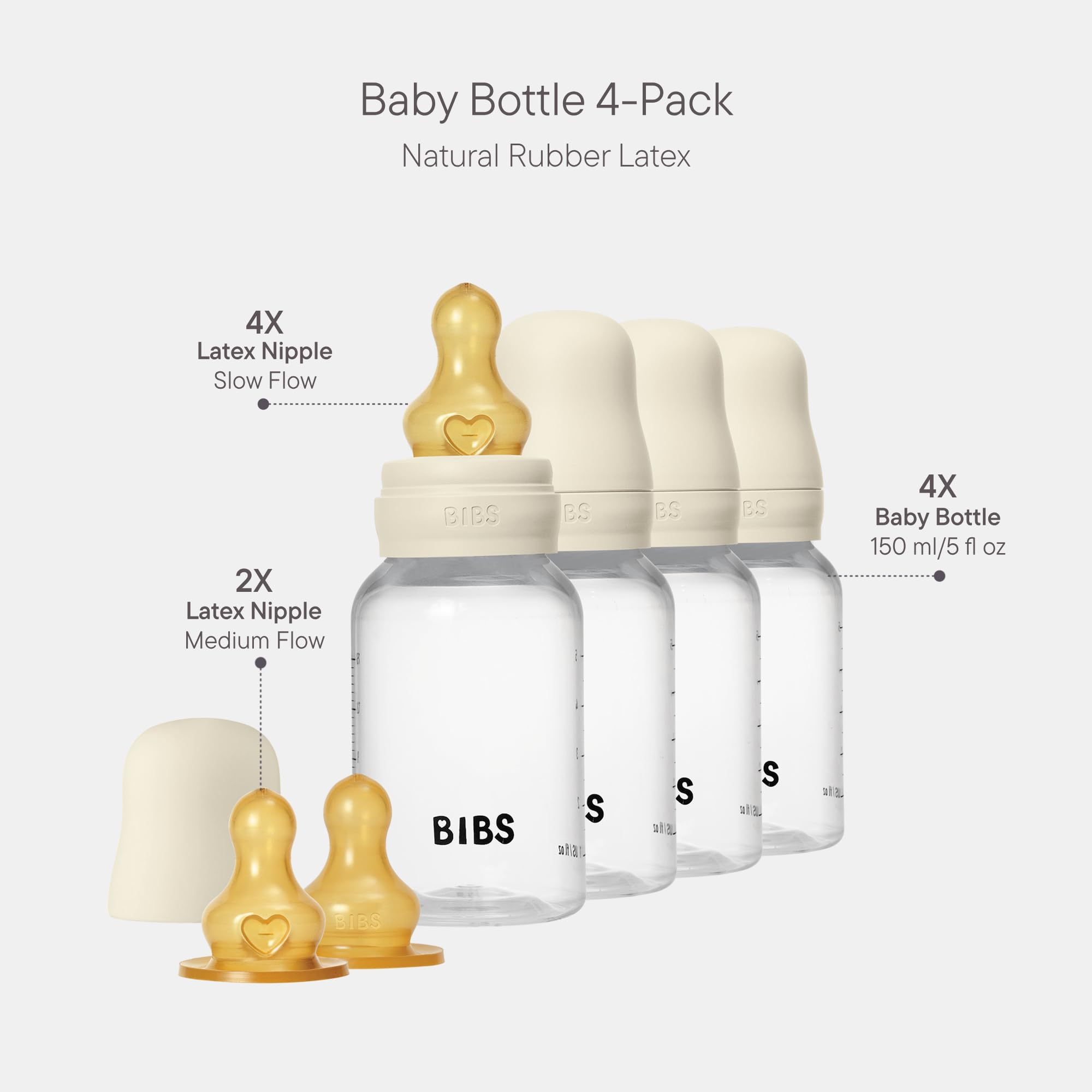 BIBS anti-colic valve reduces air intake for fewer gas moments.