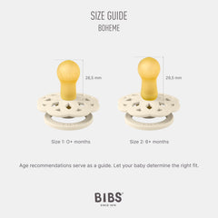 BIBS Boheme candy apple pacifier close-up showing round nipple for newborn comfort.