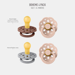 BIBS Boheme round nipple close-up highlighting natural feel for early comfort.