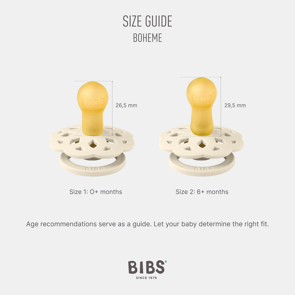 Made in Denmark, Bibs Boheme soothers combine durability with BPA-free safety