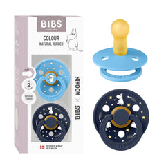 BIBS Colour Moomins pacifier Breeze; soothing option with natural feel for routines