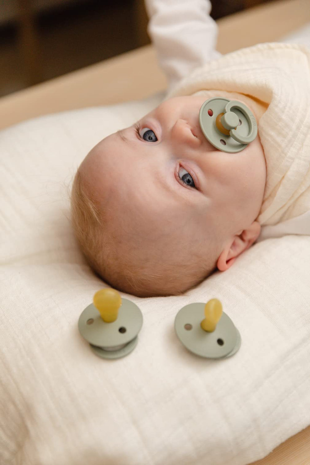 Two-pack in Sky Blue and Steel Blue for versatile baby styling.