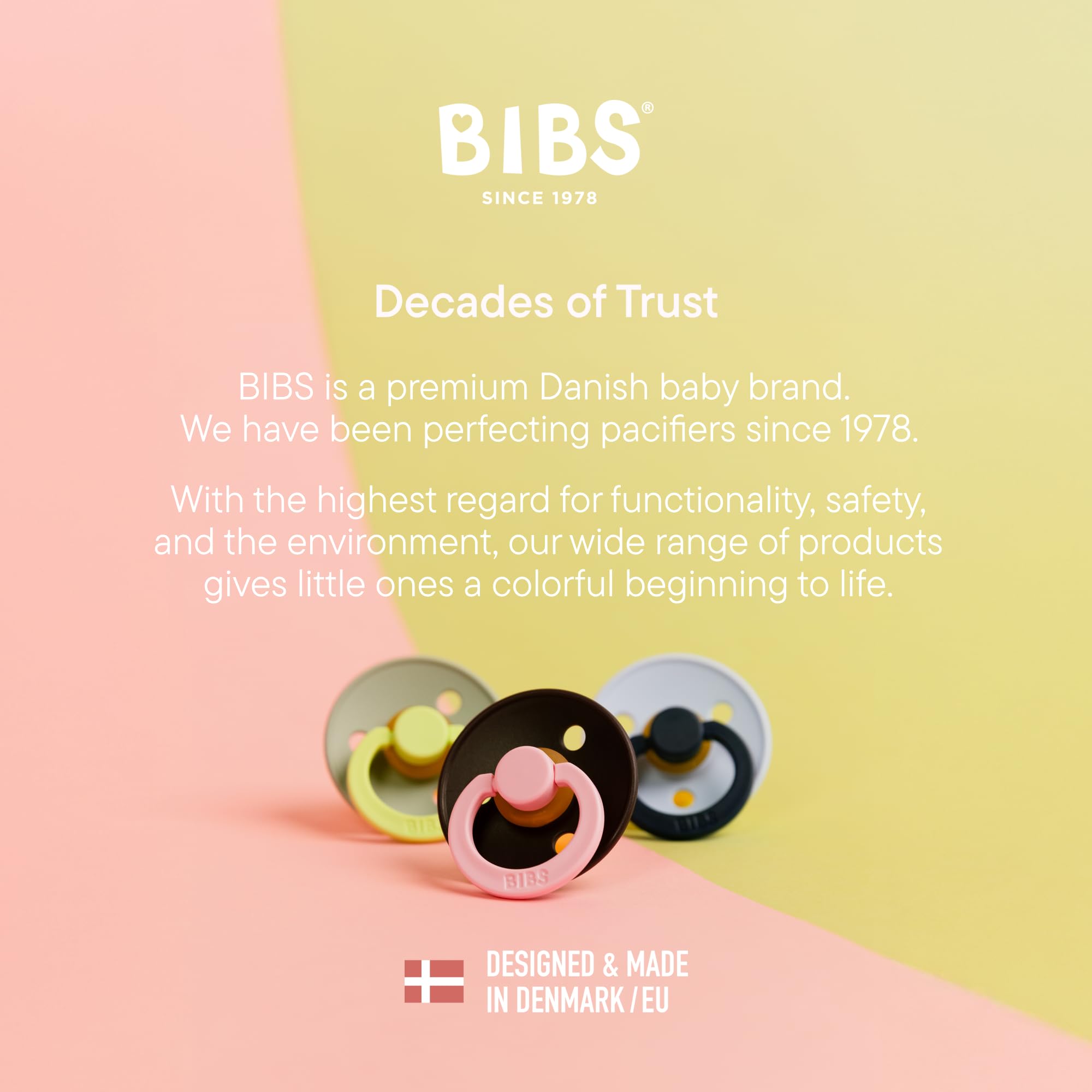 BIBS BPA-free pacifier ensures safe, chemical-free use for babies