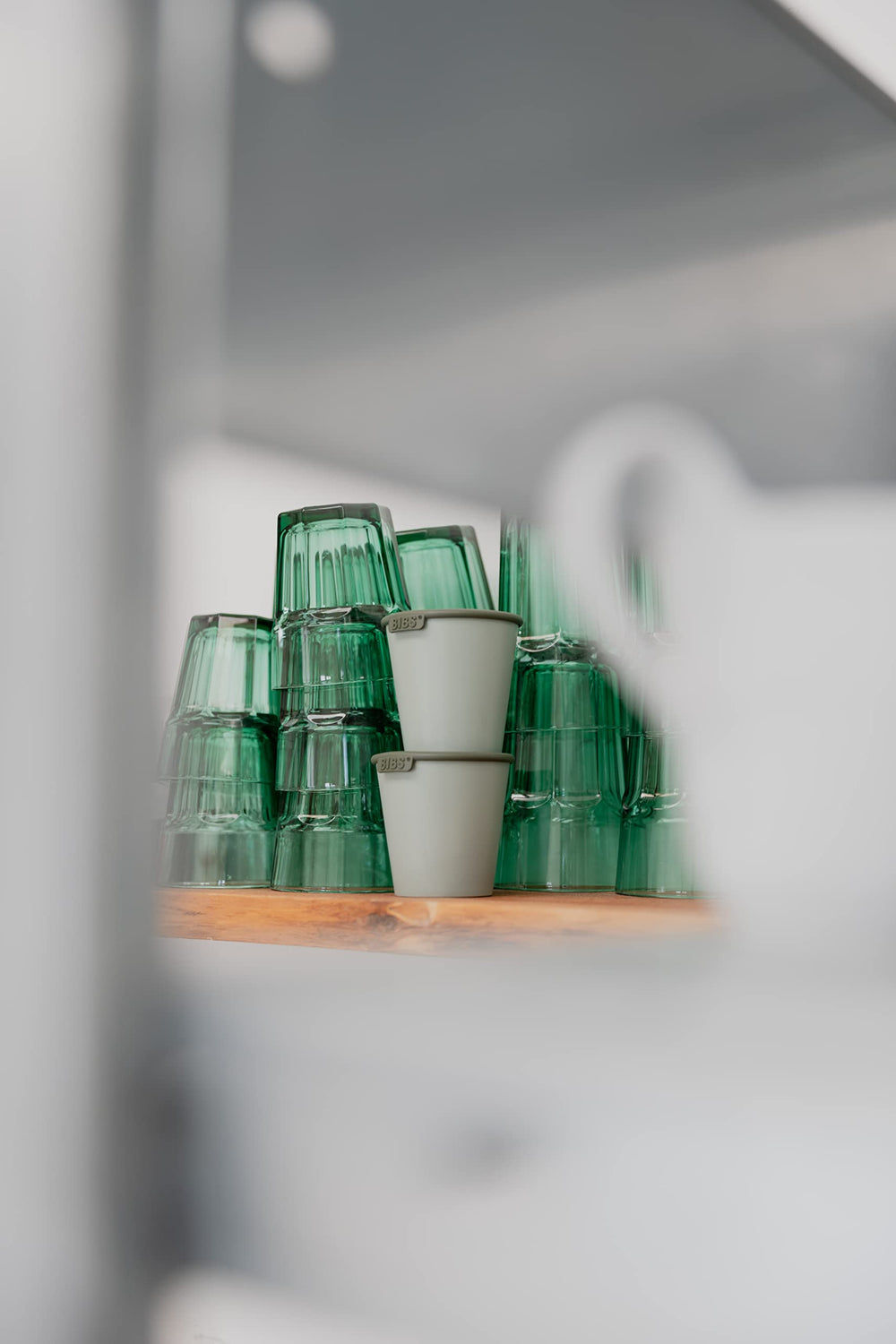 BIBS cup set made in Denmark for durable, high-quality construction.