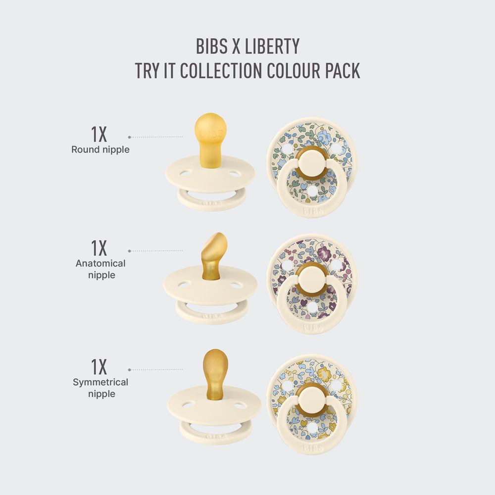 BIBS Denmark-made pacifier pack-3 emphasizing craftsmanship and safety.