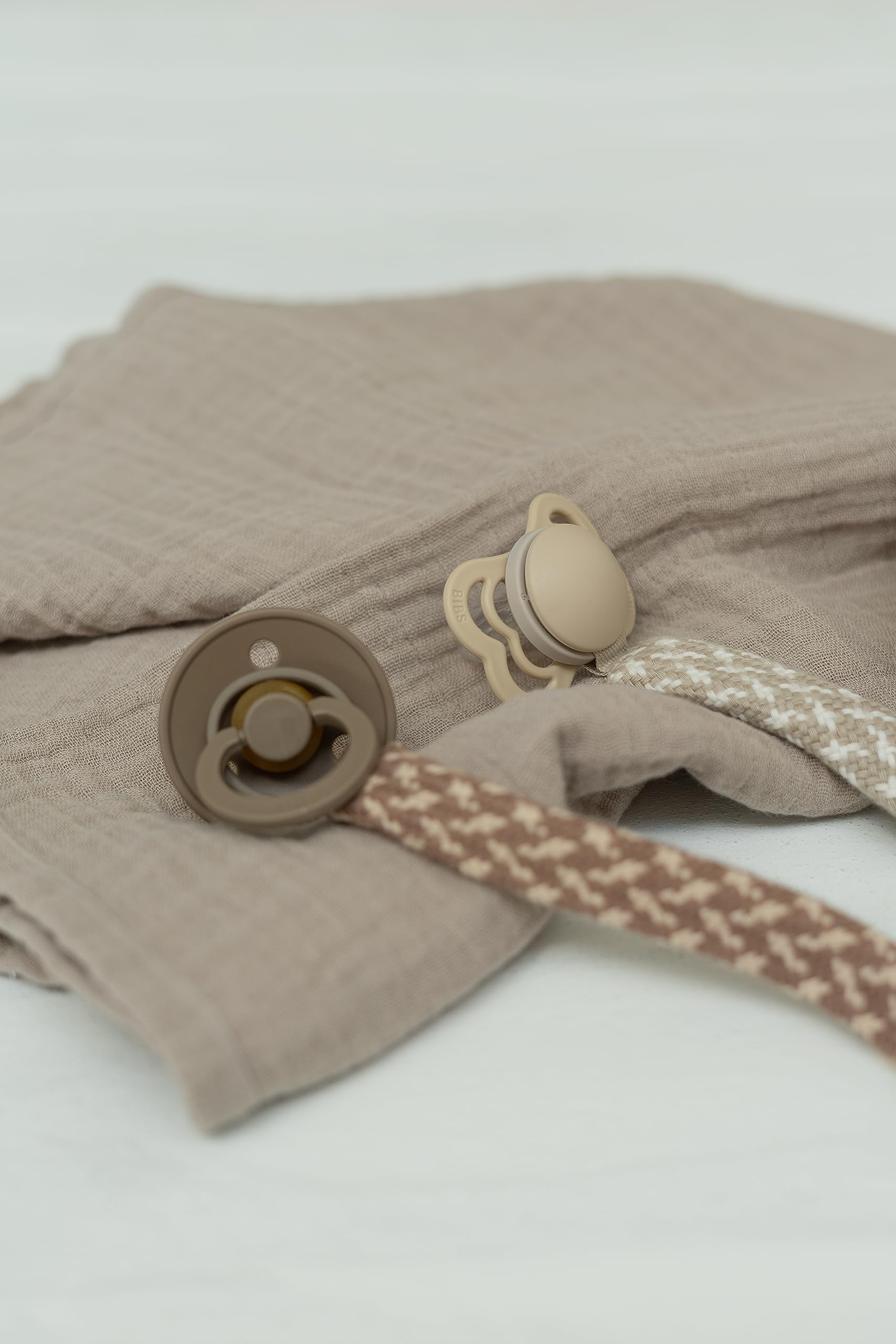 Environmentally friendly material used in the Bibs Paci Braid chain.