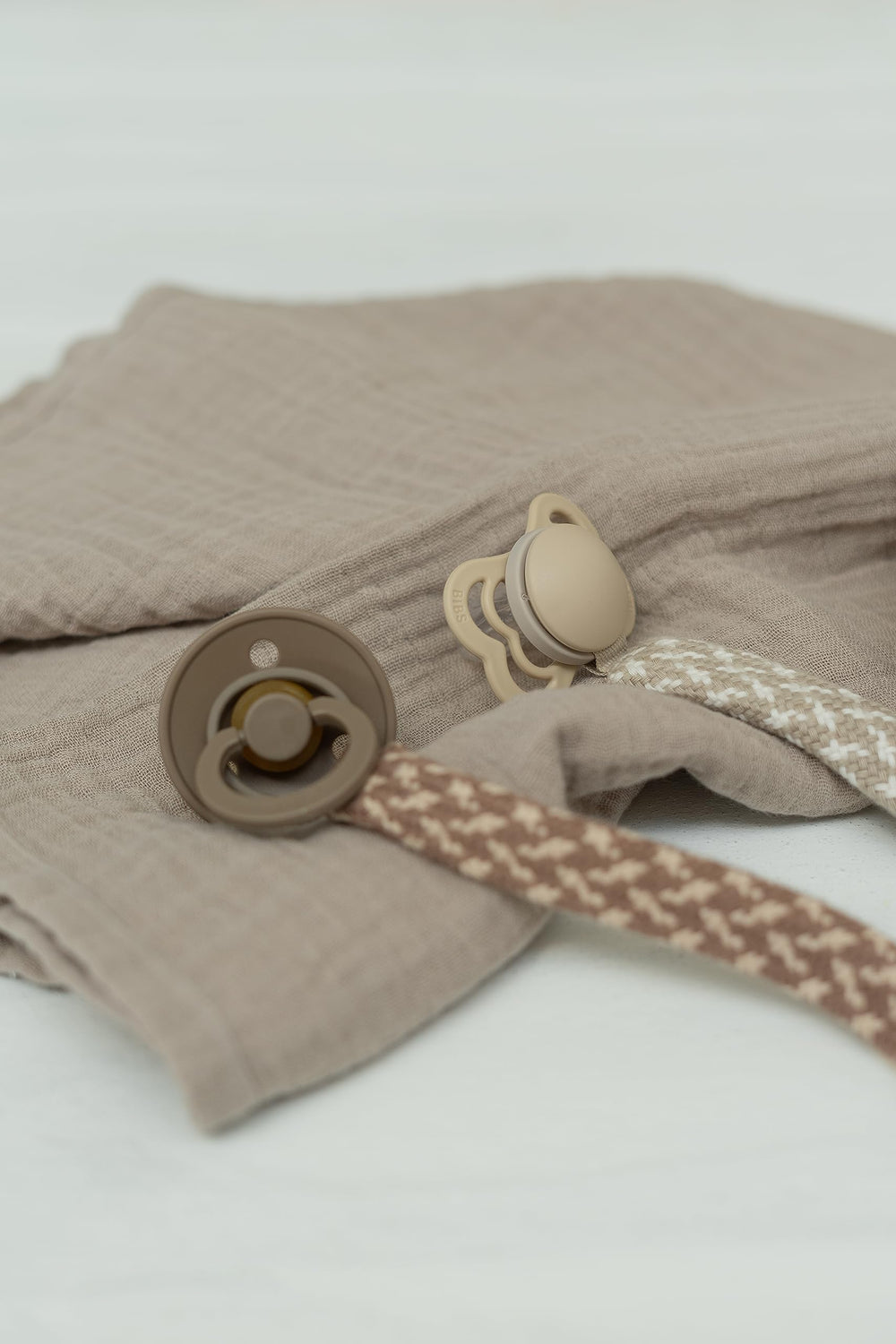 Environmentally friendly material used in the Bibs Paci Braid chain.