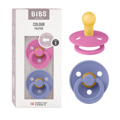 BIBS pacifier Bubblegum close-up shows natural latex softness for soothing comfort.