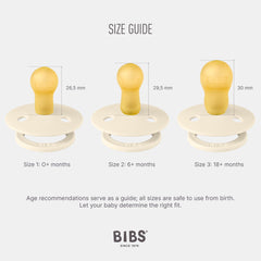 BIBS pacifier blush ivory side view highlighting classic Danish design