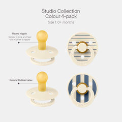 BIBS Studio Collection pacifier in ivory combines stylish design with baby comfort