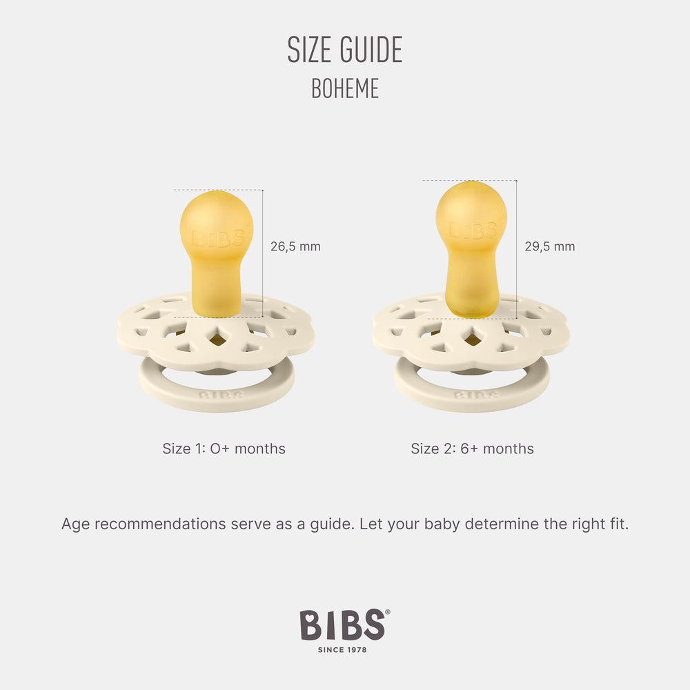 BIBS Boheme pacifier with round nipple for comfortable soothing