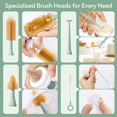 Bicboz silicone bottle brush head offers durability and boil-safe sanitization.