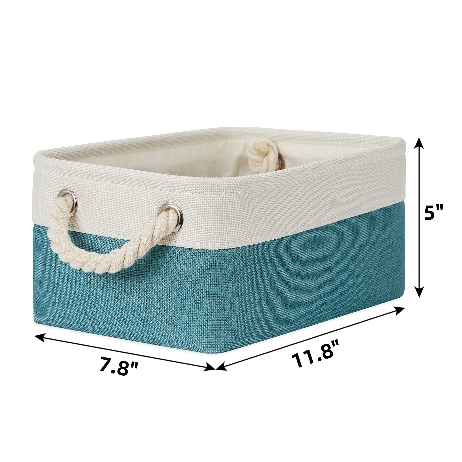 Bidtakay fabric baskets on shelf organize books and magazines neatly.