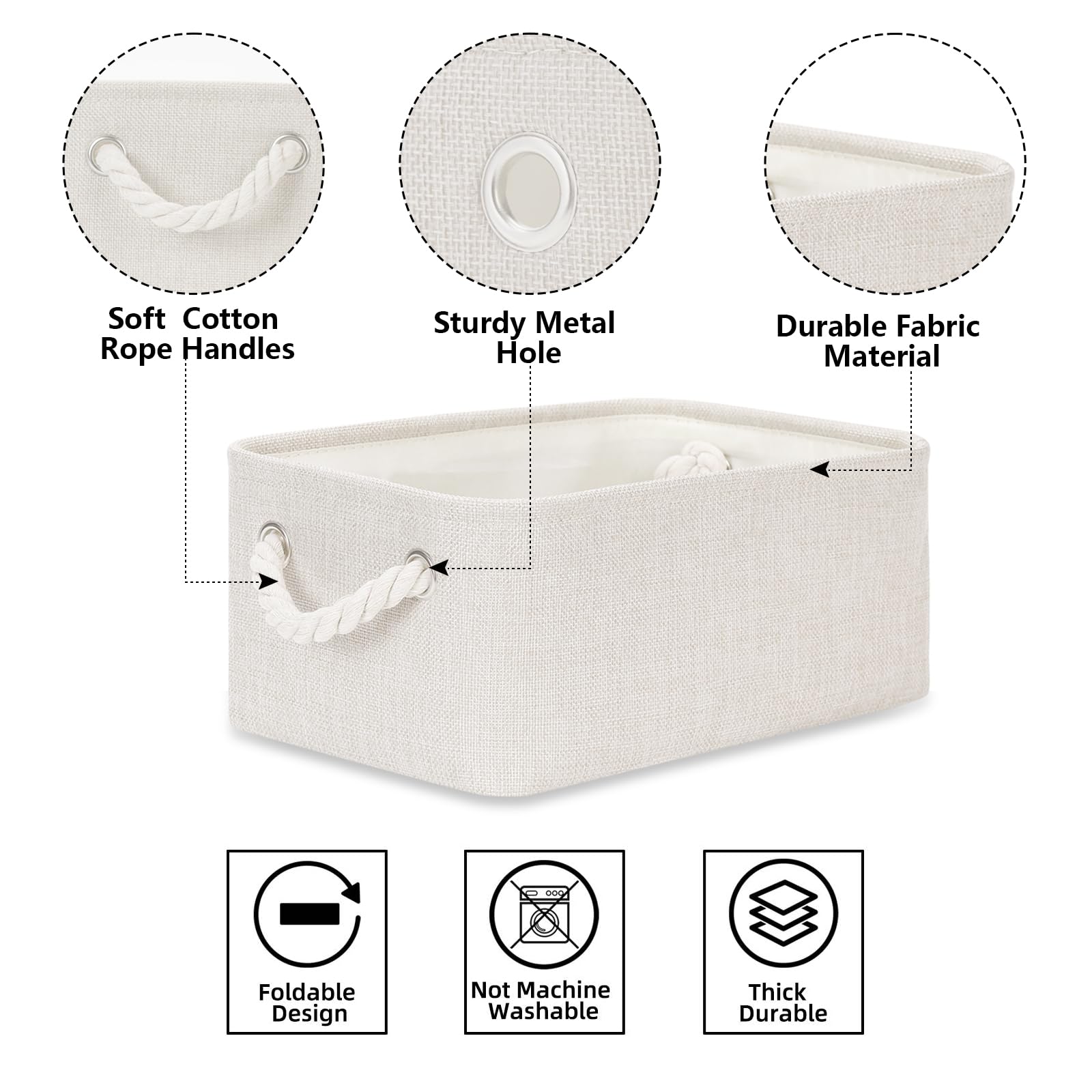 Bidtakay shelf-friendly storage bins neatly fit into closet or cabinet.