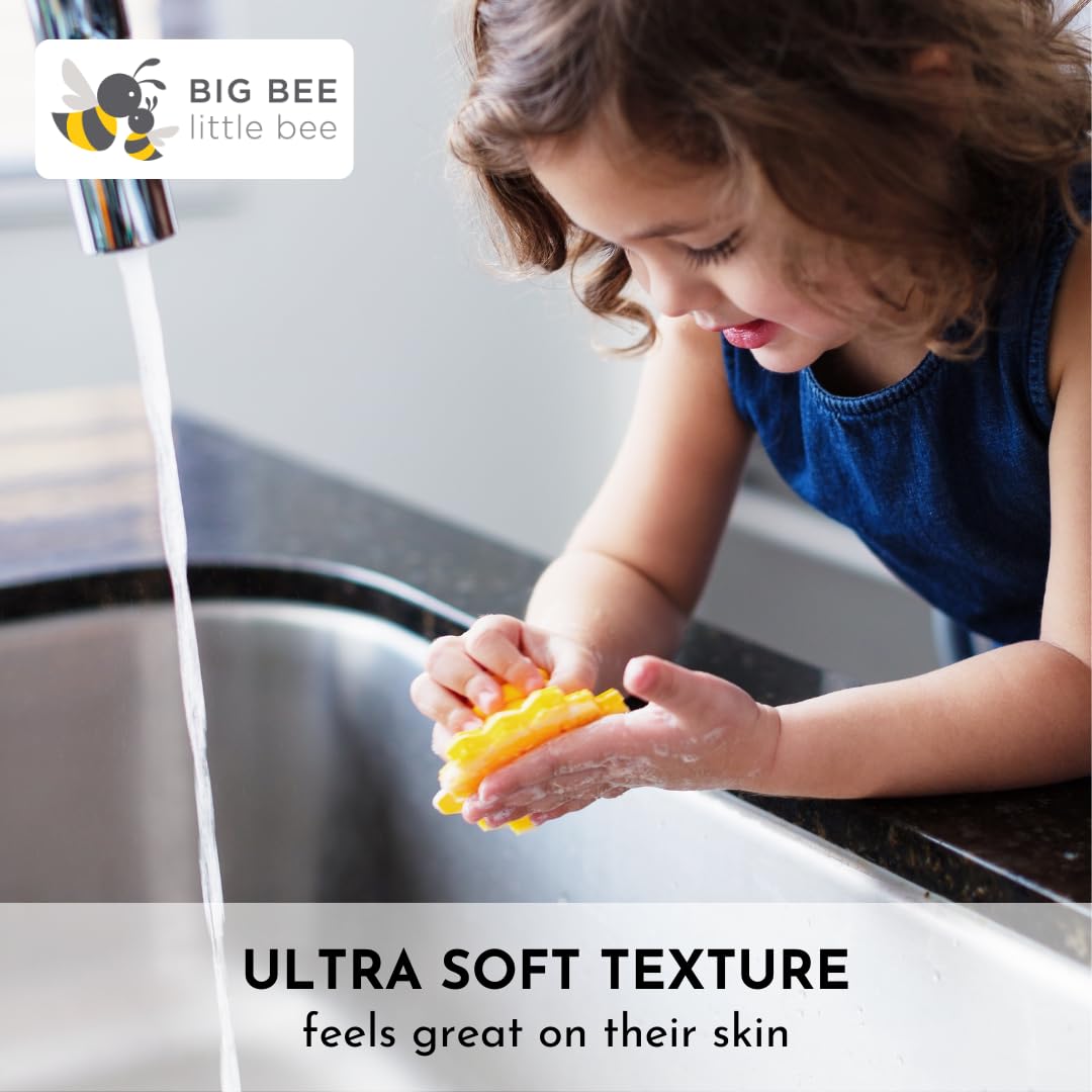 Big Bee ScrubBEE textured-handle image shows easy grip for growing kids