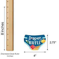Let’s Go Fishing 24-pack diaper raffle inserts ideal for easy setup and gifting.