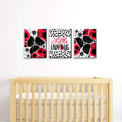 Big Dot of Happiness Happy Little Ladybug print 2 adds playful decor to nursery.