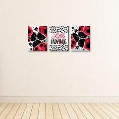 Big Dot of Happiness Happy Little Ladybug print 3 brightens a kids room.