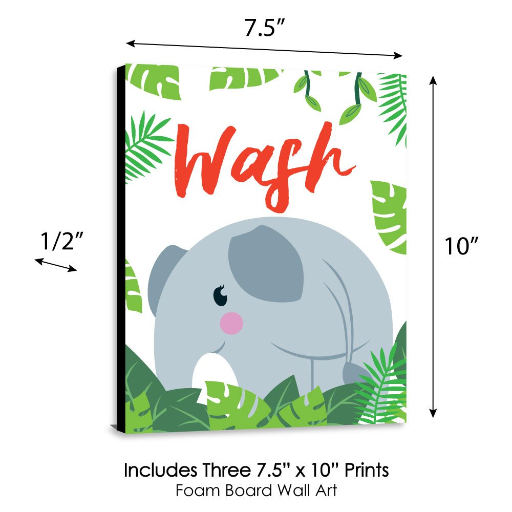 Big Dot of Happiness Jungle Party Animals three-panel decor ships ready to hang.