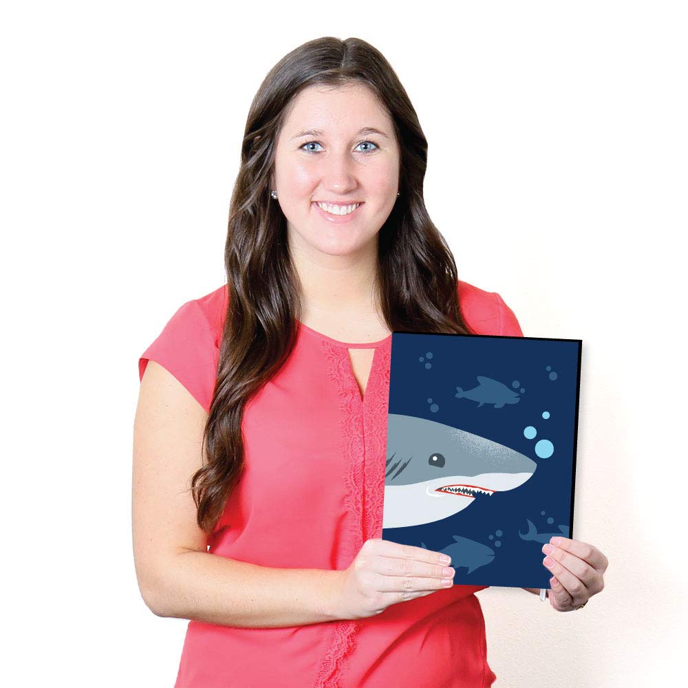 Big Dot of Happiness Shark Zone print 7 is made in the USA for quality assurance.